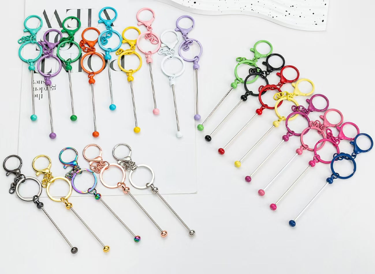 Beadable Bar Keychain