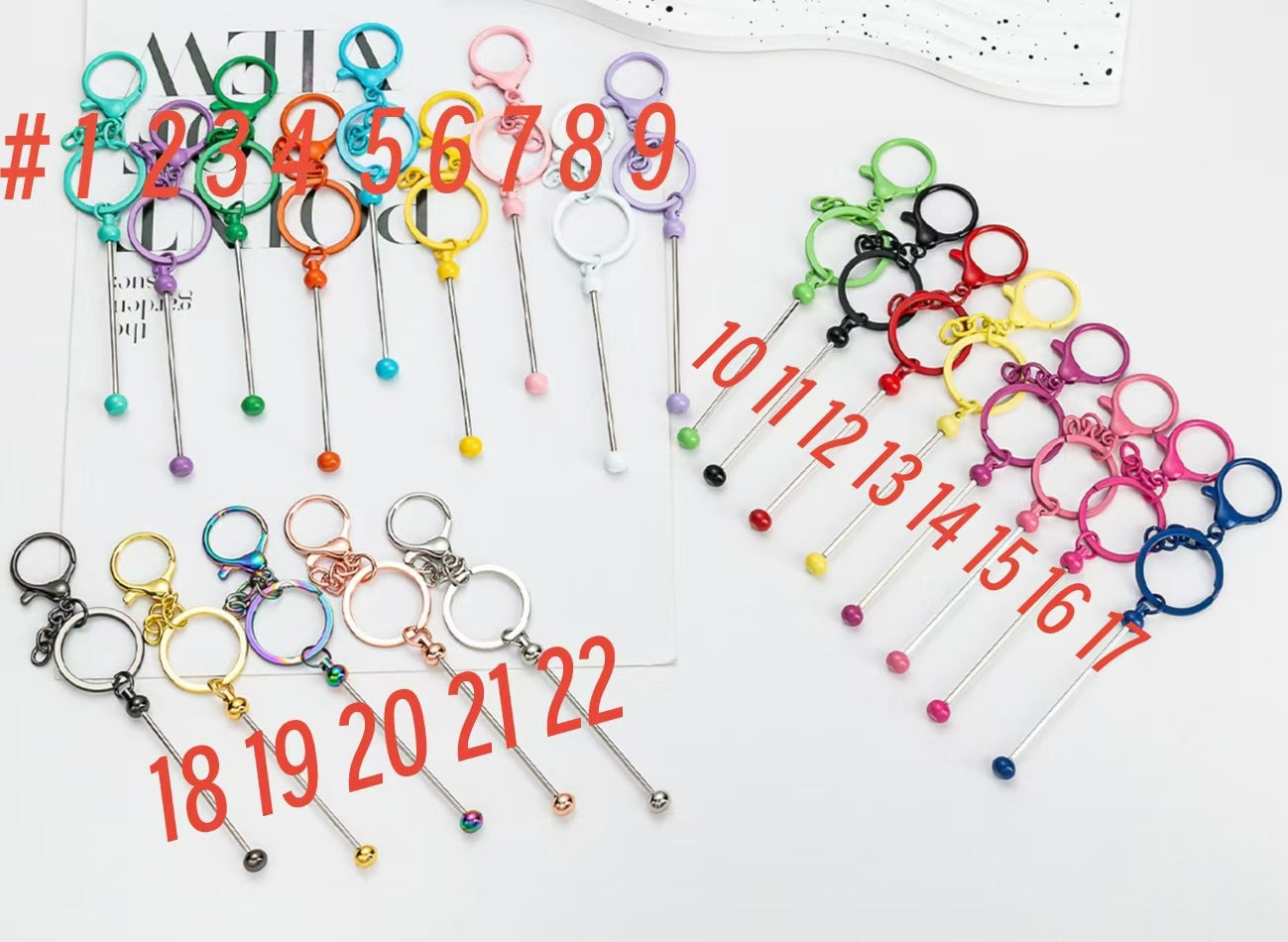 Beadable Bar Keychain
