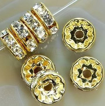 12mm Rhinestone Spacers